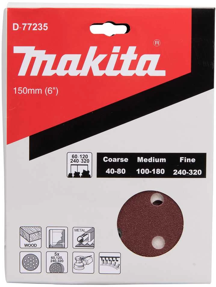 Makita Šlifavimo popierius 150 mm (20 vnt.) D-77235