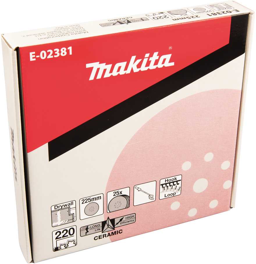 Makita Šlifavimo popierius 225MM K240 (25Vnt.) DSL800 E-02381