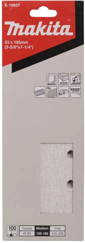 Makita Šlifavimo popierius (93 mm x 185 mm), A100 E-19657