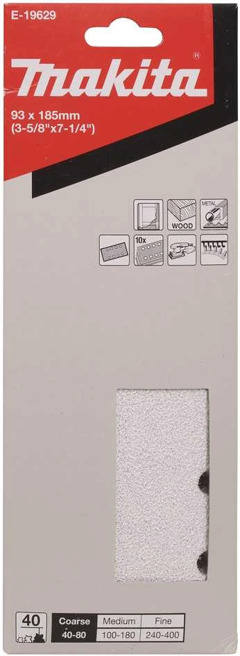 Makita Šlifavimo popierius (93 mm x 185 mm), A40 E-19629