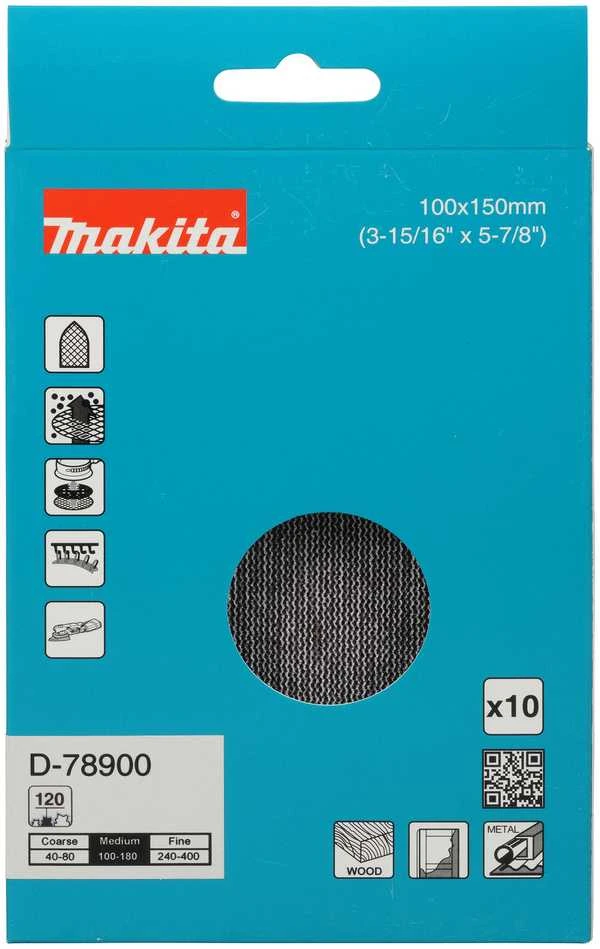Makita Šlifavimo tinklelis 100x150mm A120 (10Vnt.) D-78900 BO006CG