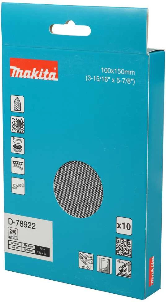 Makita Šlifavimo tinklelis 100x150mm A240 (10Vnt.) D-78922 BO006CG