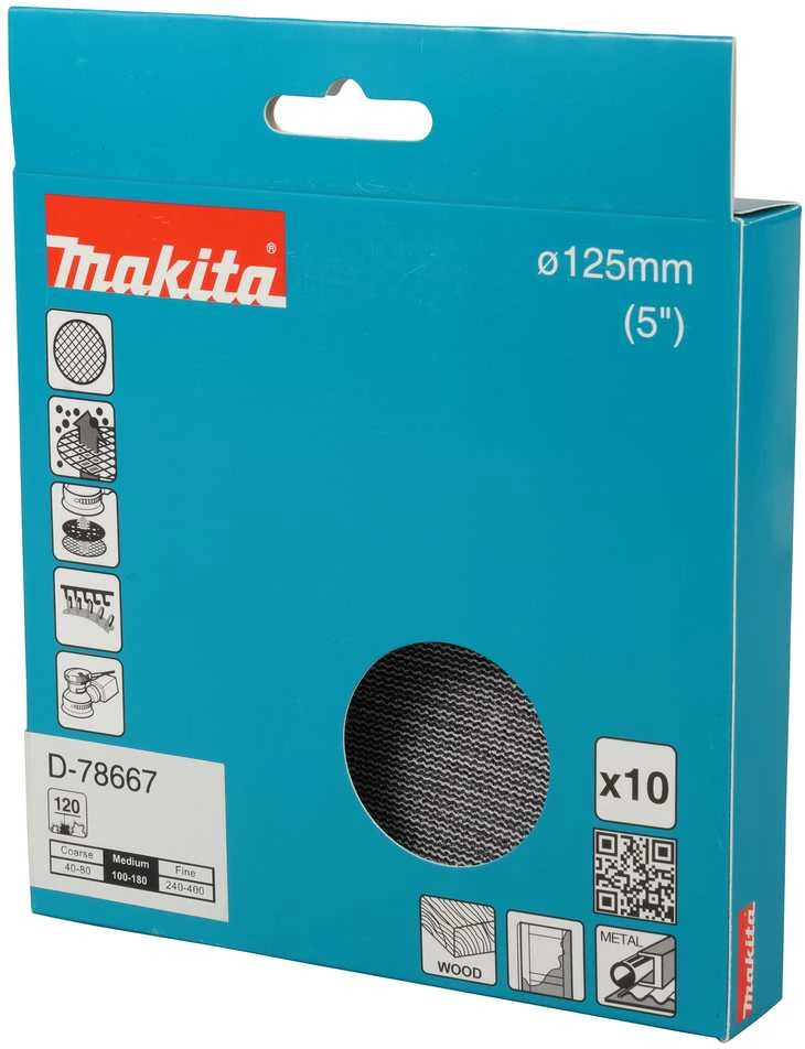 Makita Šlifavimo tinklelis φ125mm A120 (10Vnt.) D-78667
