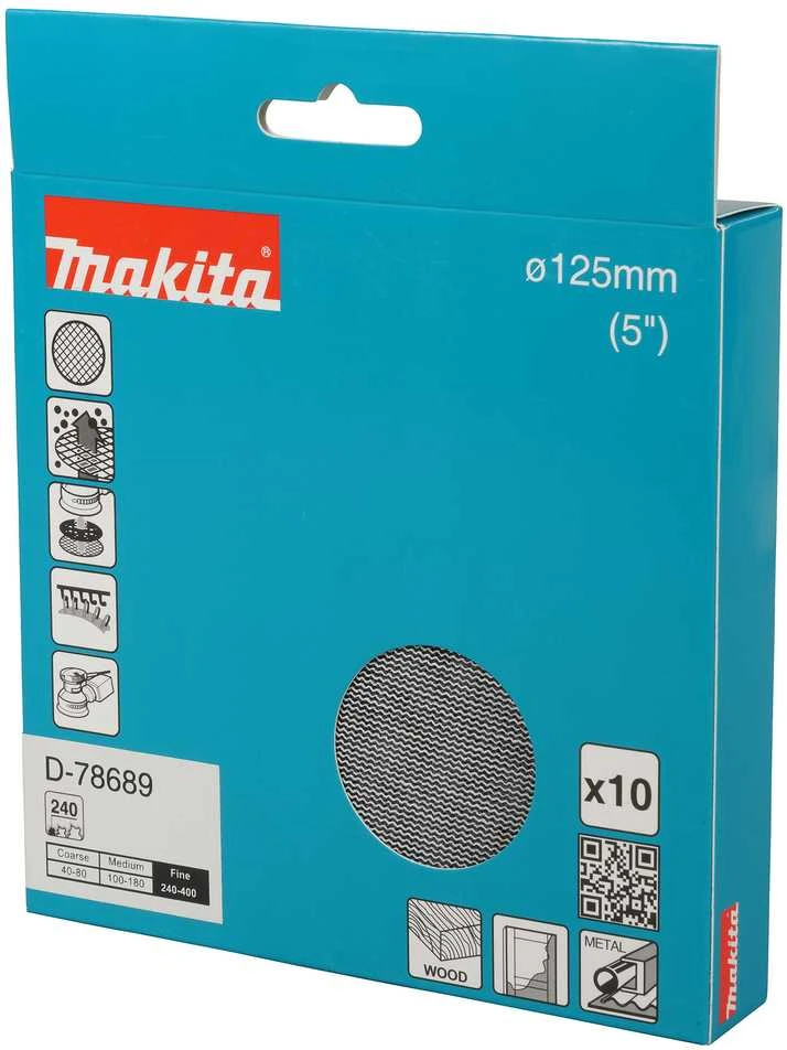 Makita Šlifavimo tinklelis φ125mm A240 (10Vnt.) D-78689