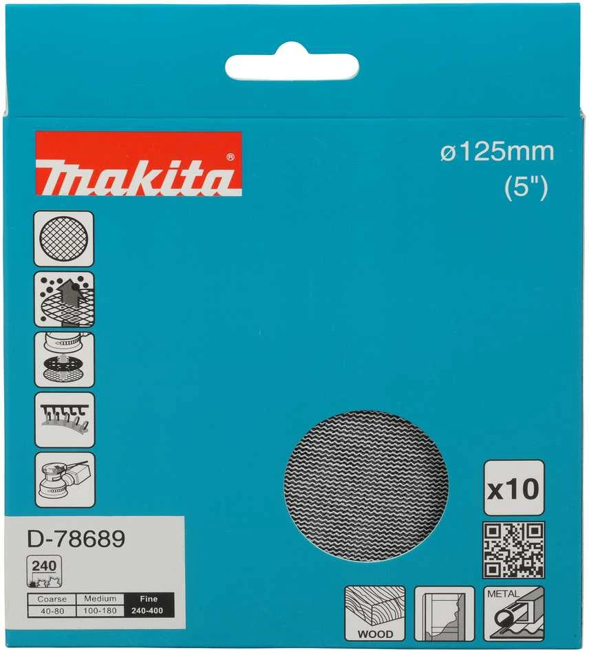 Makita Šlifavimo tinklelis φ125mm A240 (10Vnt.) D-78689
