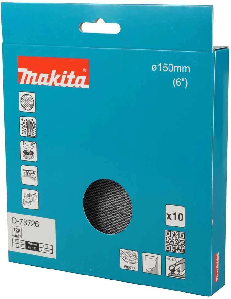 Makita Šlifavimo tinklelis φ150mm A120 (10Vnt.) D-78726