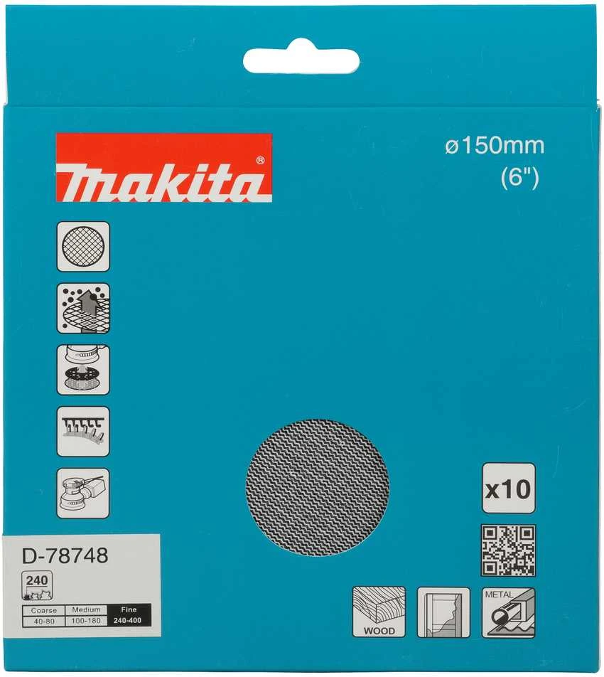 Makita Šlifavimo tinklelis φ150mm A240 (10Vnt.) D-78748