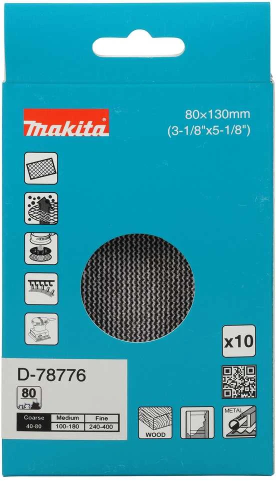 Makita Šlifavimo tinklelis 80x130mm A80 (10Vnt.) D-78776 BO005CG