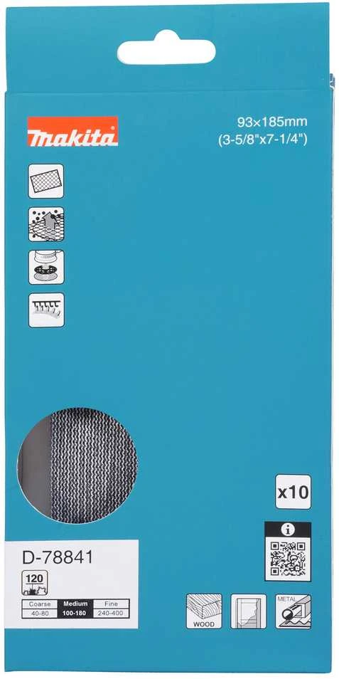 Makita Šlifavimo tinklelis 93x185mm A120, (10vnt.), BO007CG D-78841