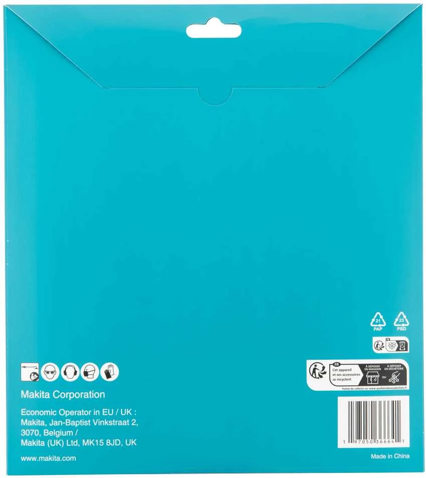 Makita Šlifavimo tinklelis sienų glaistui šlifuoti (5 vnt.), φ225mm, A80 D-82214 DSL801