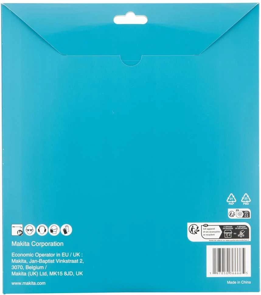 Makita Šlifavimo tinklelis sienų glaistui šlifuoti (5 vnt.), φ225mm, A180 D-82236 DSL801