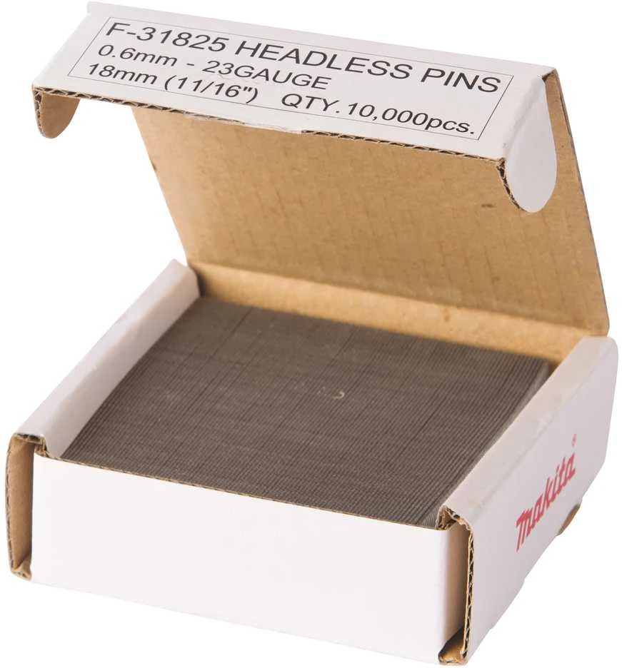 Makita Smeigės 0,6X18MM, Plienas P18, 10.000 Vnt. F-31825 Smeigės 0,6X18MM, Plienas P18, 10.000 Vnt. BPT350, BPT351, AF500HP
