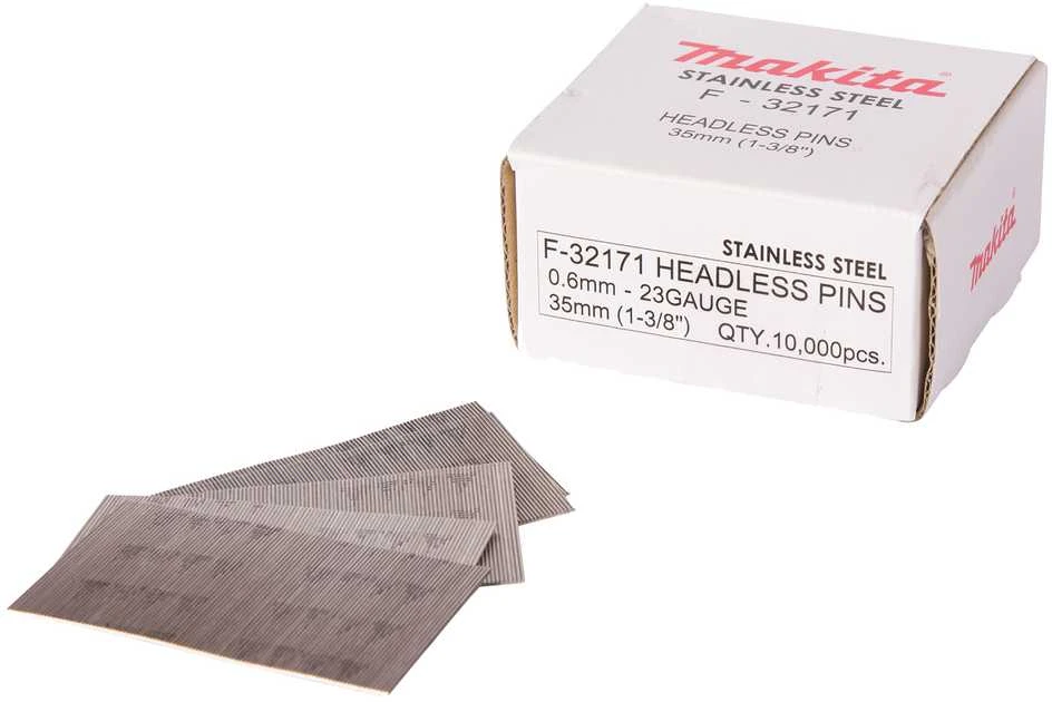 Makita Smeigės 0,6X35MM, INOX P35S, 10.000 Vnt. F-32171 Smeigės 0,6X35MM, INOX P35S, 10.000 Vnt. RST, BTP350, AF5000HP