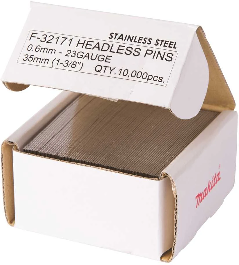 Makita Smeigės 0,6X35MM, INOX P35S, 10.000 Vnt. F-32171 Smeigės 0,6X35MM, INOX P35S, 10.000 Vnt. RST, BTP350, AF5000HP