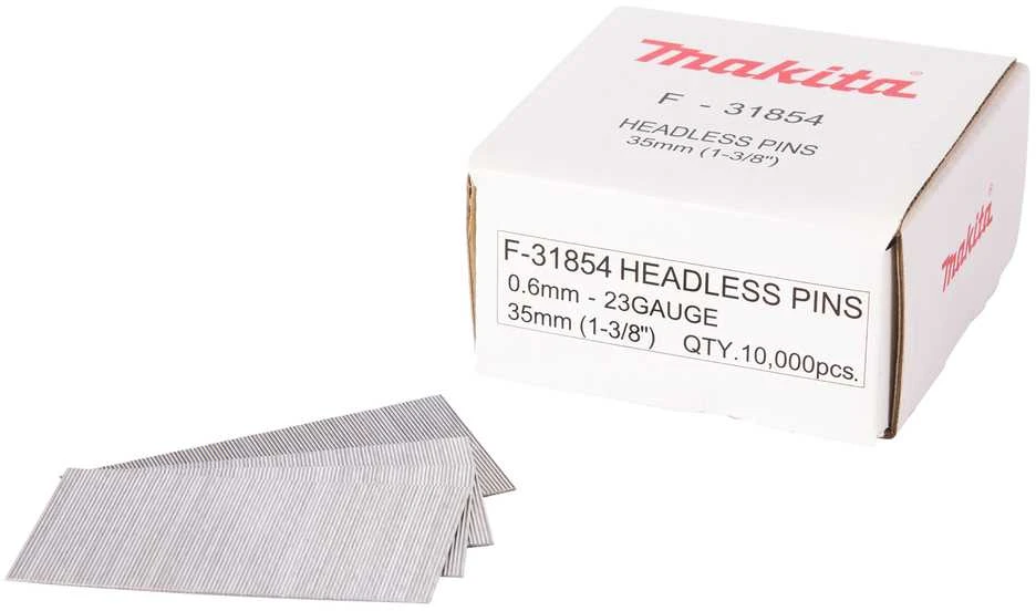 Makita Smeigės 0,6X35MM, Plienas P35, 10.000 Vnt. F-31854 Smeigės 0,6X35MM, Plienas P35, 10.000 Vnt. BPT350, BPT351, AF500HP