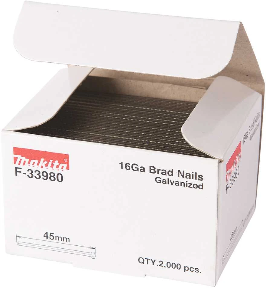 Makita Smeigės1,6X45mm 16ga 2000vnt. AF600, GF600 F-33980 Smeigės1,6X45mm 16ga 2000vnt. AF600, GF600