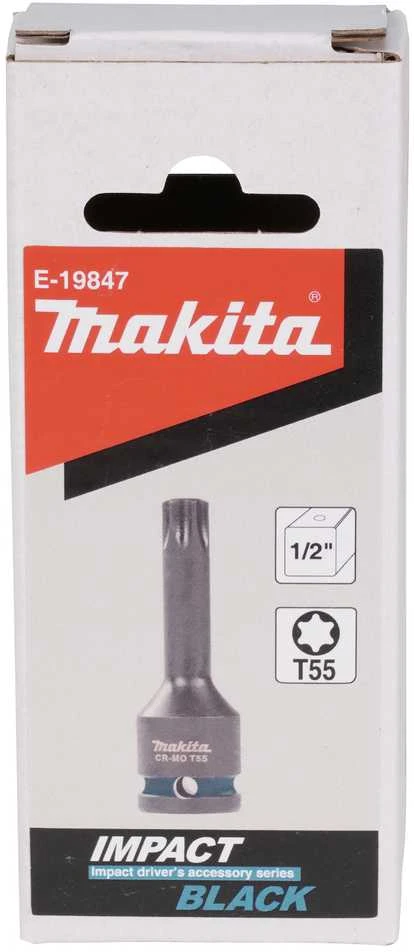 Makita SMŪGINĖ SUKIMO GALVA VERŽLIASUKIUI Impact Juodas 1/2“ T55 x 78 mm E-19847