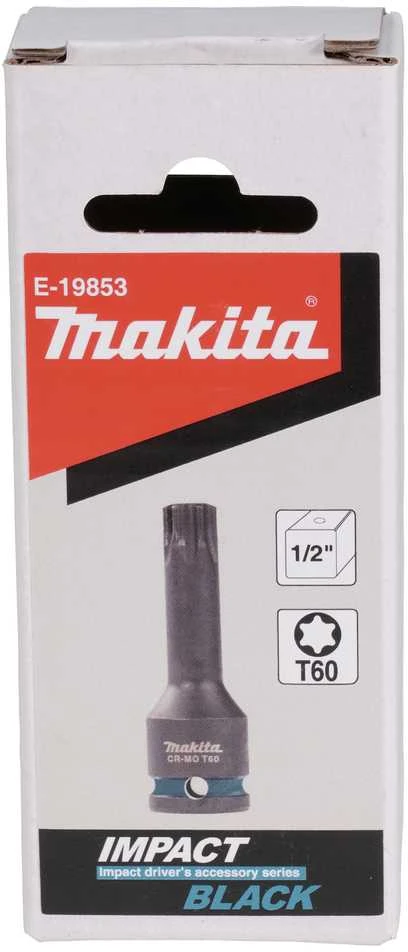 Makita SMŪGINĖ SUKIMO GALVA VERŽLIASUKIUI Impact Juodas 1/2“ T60 x 78 mm E-19853