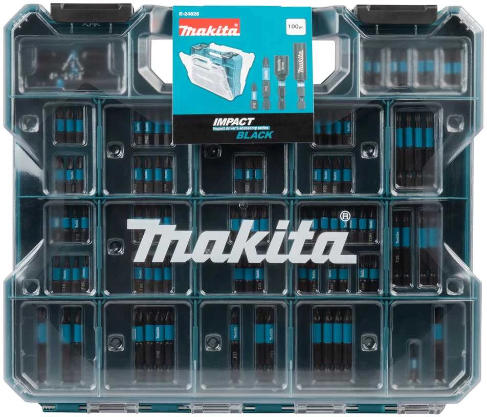 Makita Smūginiai sukimo antgaliai CE formos, Impact Juodas, 100 vnt. E-24826