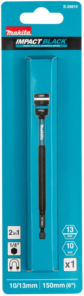 Hartsson Smūginio sukimo galvos su nuimamais koteliais E-form, Impact Juodas 2-in-1 MZ, 10/13x150 mm E-29810 10/13x150 mm