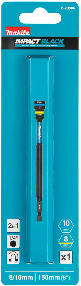 Hartsson Smūginio sukimo galvos su nuimamais koteliais E-form, Impact Juodas 2-in-1 MZ, 8/10x150 mm E-29804 8/10x150 mm