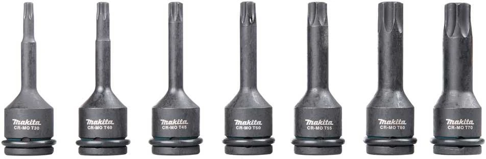 Makita Smūginių "IMPACT Juodas" sukimo galvų rinkinys, 7 vnt. E-23628