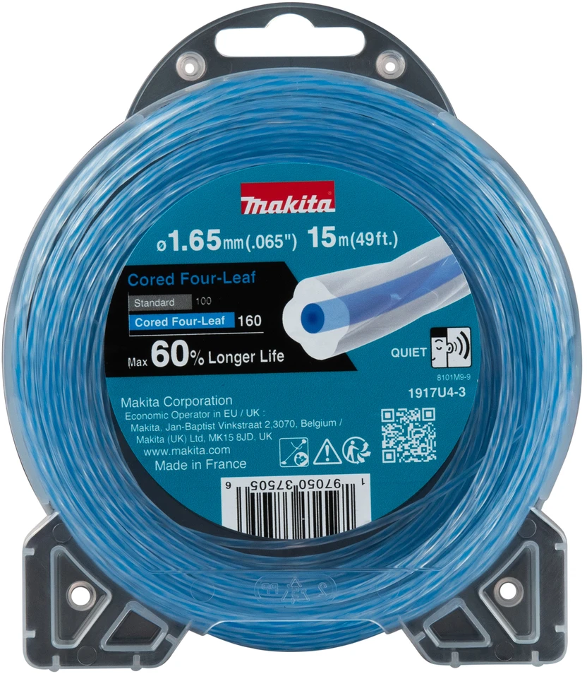 Makita Spiralinis nailoninis pjovimo valas 1.65-15M 1917U4-3 1,65MM X 15M