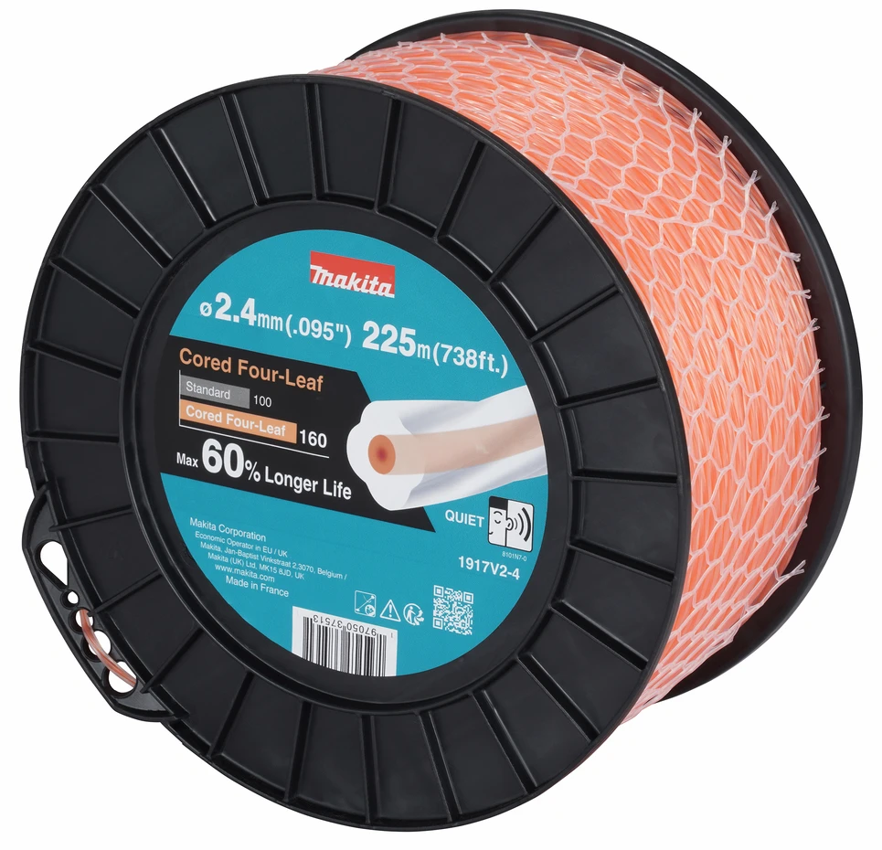 Makita Spiralinis nailoninis pjovimo valas 2.4-225M 1917V2-4 2,4MM X 225M