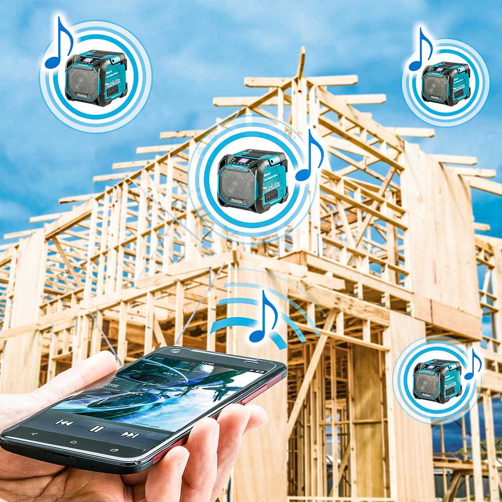 Makita Statybinis „bluetooth" grotuvas DMR203 10.8V - 18V, IP64
