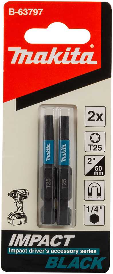 Makita Sukimo antgalis T25X50MM IMPACT Juodas B-63797