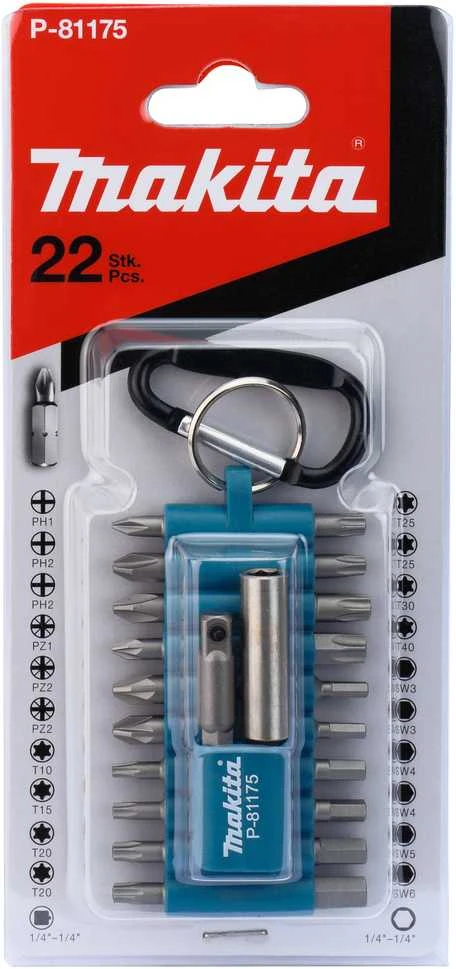 Makita Sukimo antgalių komplektas 22 vnt. P-81175