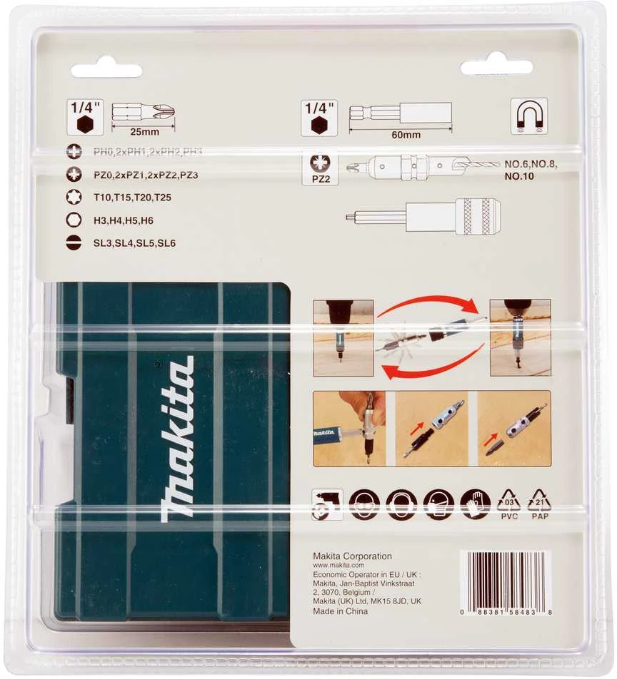 Makita SUKIMO ANTGALIŲ KOMPLEKTAS 29 VNT. D-73477