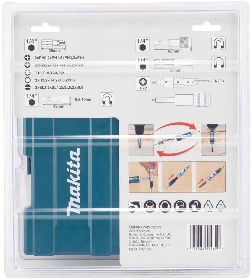 Grąžtas Makita SUKIMO ANTGALIŲ KOMPLEKTAS 47 VNT. D-73461