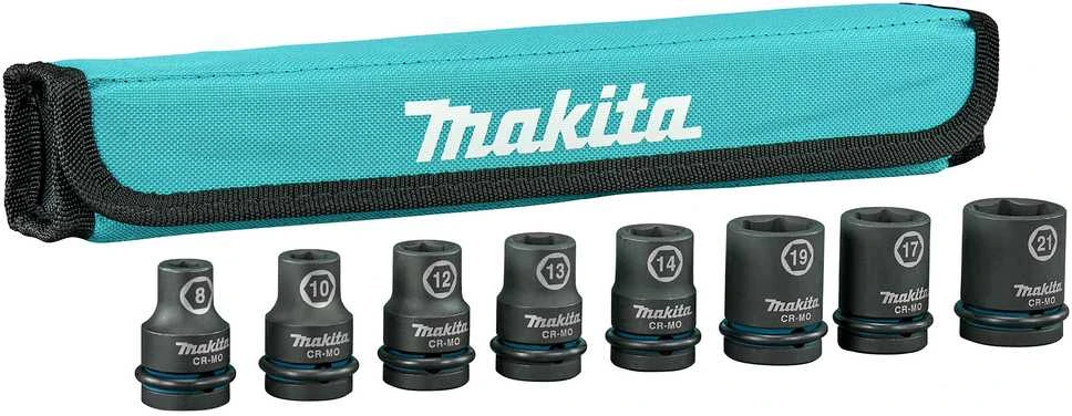 Makita Sukimo antgalių komplektas 8 vnt. 1/2''x 38mm (8,10, 12, 13, 14, 17, 19, 21, ) E-16601
