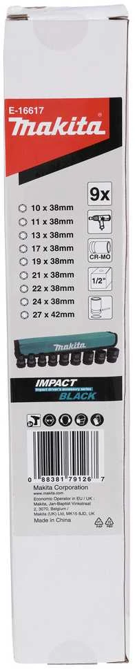 Makita Sukimo antgalių komplektas 9 vnt. 1/2''x 38-42mm E-16617