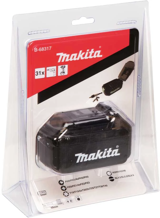 Makita Sukimo antgalių komplektas “Akumuliatorius Li-ion” 31 vnt. B-68317