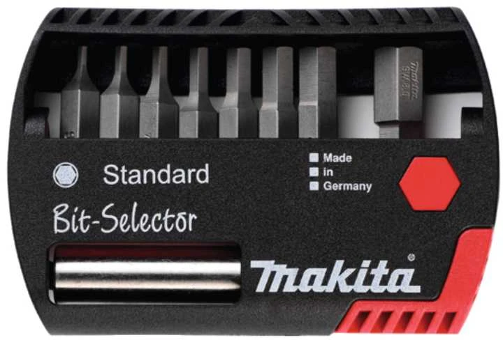 Makita Sukimo antgalių komplektas šešiakampiai 1,5/2/2,5/3/4/5/6/8 mm + magnetinis laikilis, P-53774