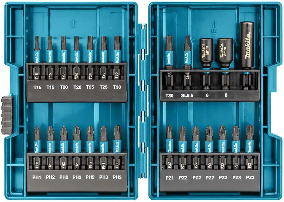 Makita Sukimo antgalių rinkinys E-03109 Impact Juodas • 90 vnt. • 25/50