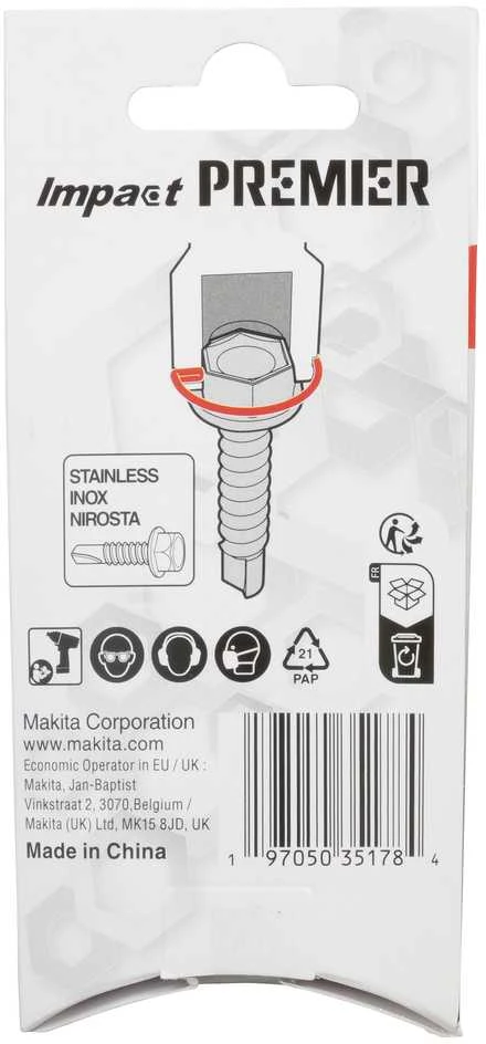 Makita Sukimo galva su žiedine spyruokle 8x50, ¼“, Impact Premier E-22888