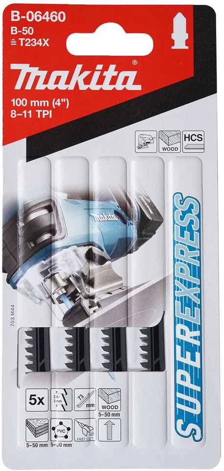Makita SUPER EXPRESS Siaurapjūklio pjūkleliai B-50 (T234X) 75MM 5Vnt. B-06460