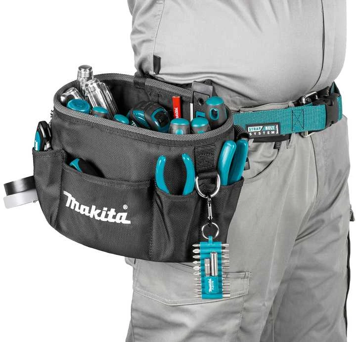 Makita Surtvirtintas 3-jų skyrių, universalus, atviras krepšys įrankiams. E-15447