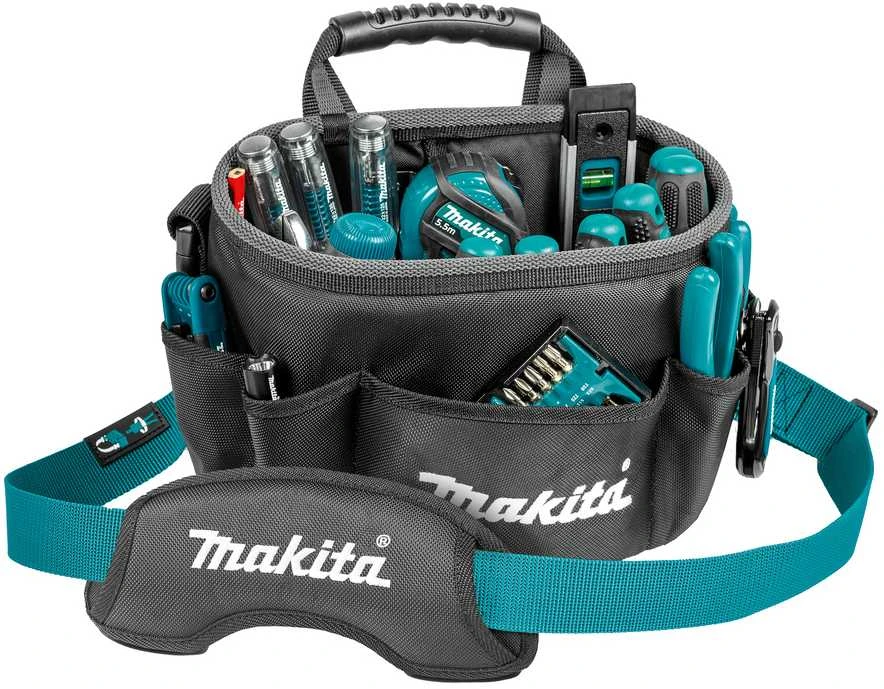 Makita Surtvirtintas 3-jų skyrių, universalus, atviras krepšys įrankiams. E-15447