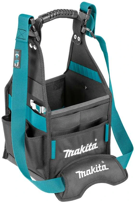 Makita Surtvirtintas 4-jų skyrių, universalus, atviras keturkampis krepšys įrankiams. E-15453
