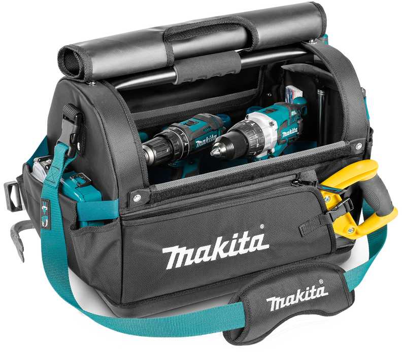Makita Sutvirtintas, įrankių krepšys su dangčiu. E-15419