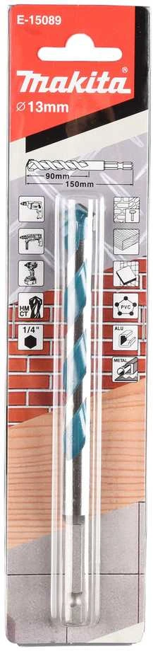 Makita TCT GRĄŽTAS ĮVAIRIOMS MEDŽIAGOMS 13X150mm, 1/4" E-15089