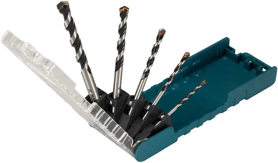 Makita TCT grąžtas su tiesiu kotu / daugialypė medžiaga, 5vnt. Rinkinys (4x75, 5x85, 6x100, 8x120, 10x150) E-14255