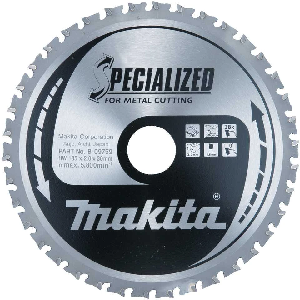 Makita TCT pjovimo diskas storam metalui, 185x1,4x30 mm, 38T, SPECIALIZED E-14299