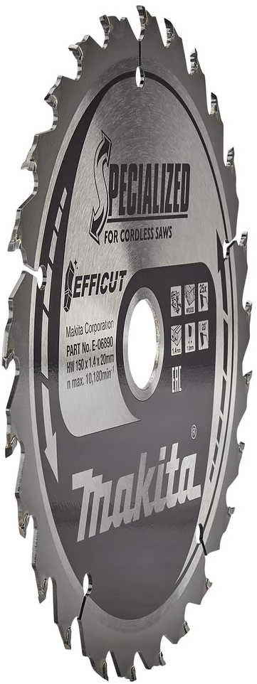 Makita T.C.T. pjūklas 150X1.4X20mm 23° T25 EFFICUT E-06890