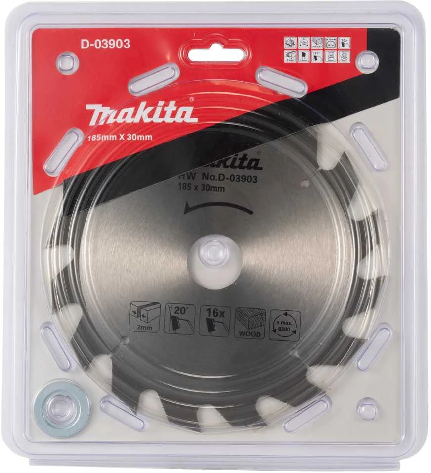 Makita D-03903 Pjovimo diskas medienai 185x30/20/16x2,0mm 16T 20° 5704R 5705R