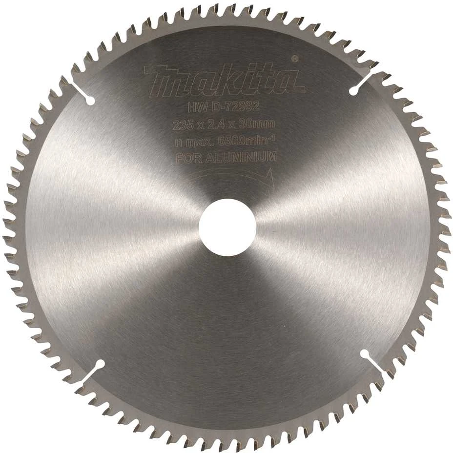 Makita T.C.T. pjūklas 235X30mm 5° T80 aliuminio pjovimui D-72992